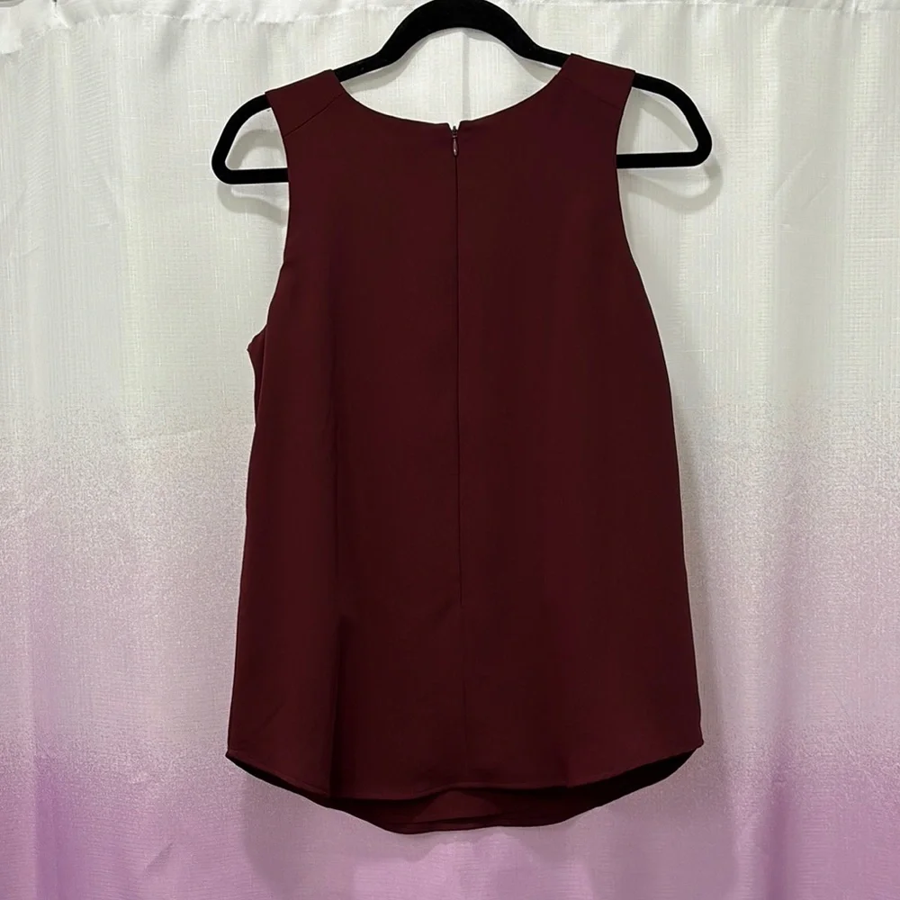 NWT Ann Taylor Burgundy Sleeveless Tank Top – Size Small - Picture 6 of 11